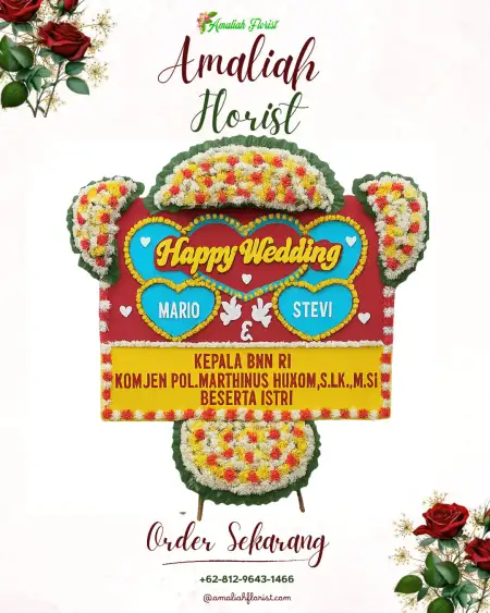 Papan Bunga Pernikahan Kopang